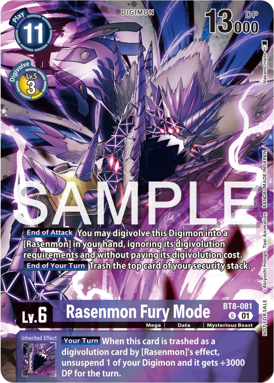 Rasenmon Fury Mode [BT8-081] (Official Tournament Pack Vol.12) [New Awakening Promos] | The Time Vault CA