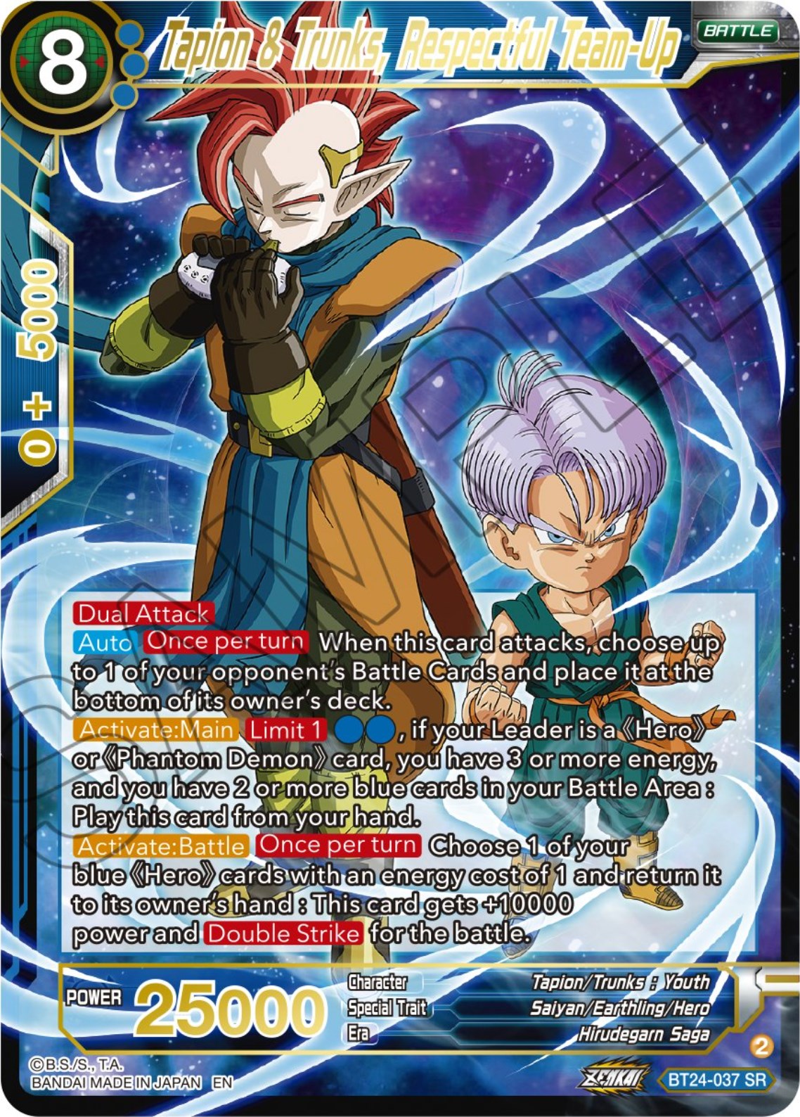 Tapin & Trunks, Respectful Team-Up (BT24-037) [Beyond Generations] | The Time Vault CA