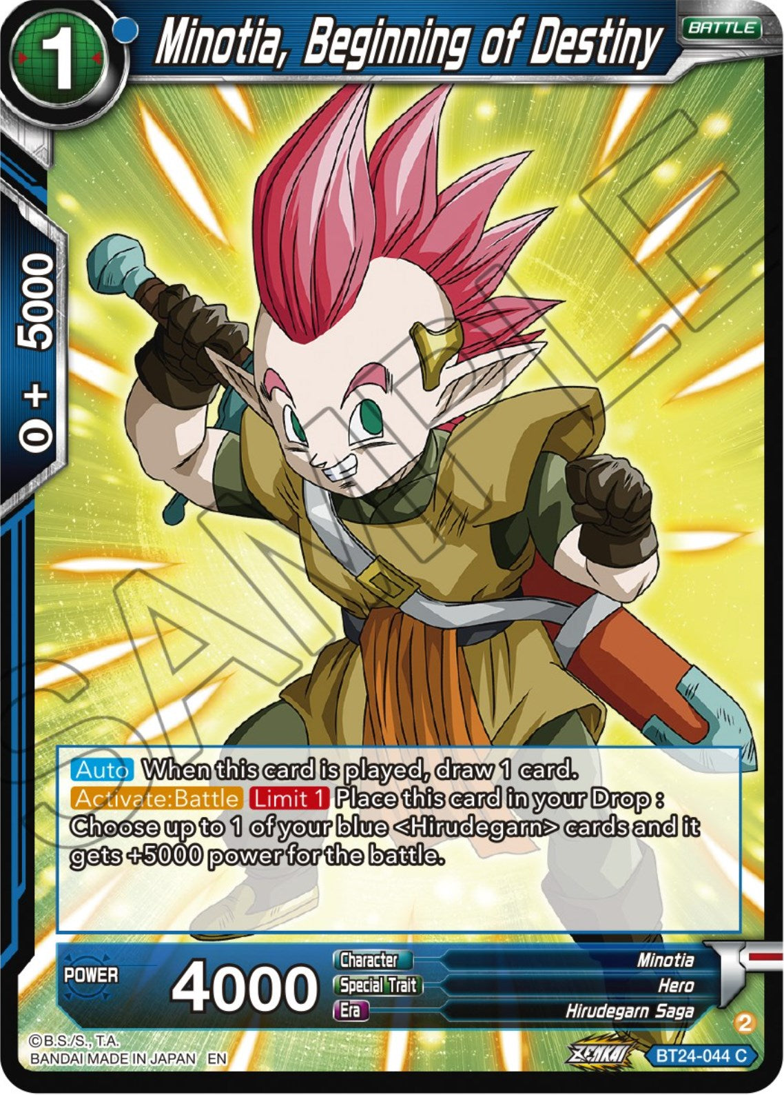 Minotia, Beginning of Destiny (BT24-044) [Beyond Generations] | The Time Vault CA