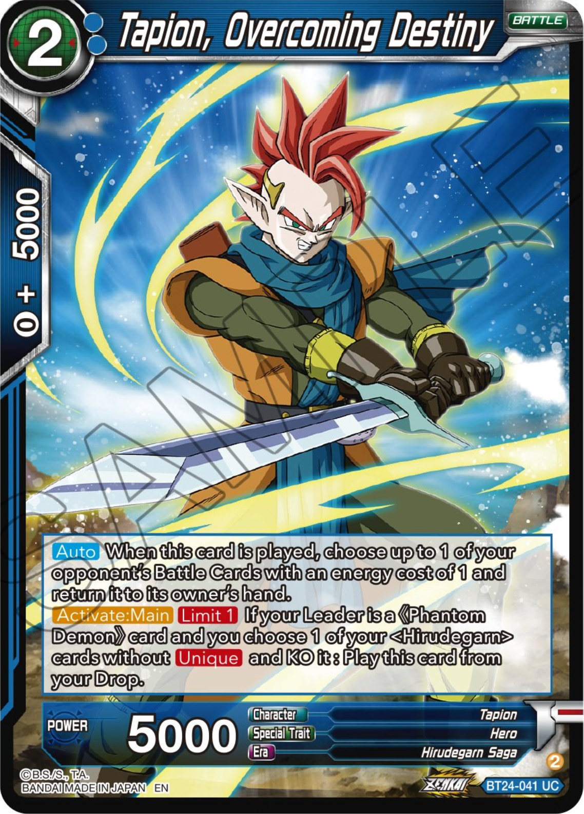 Tapion, Overcoming Destiny (BT24-041) [Beyond Generations] | The Time Vault CA