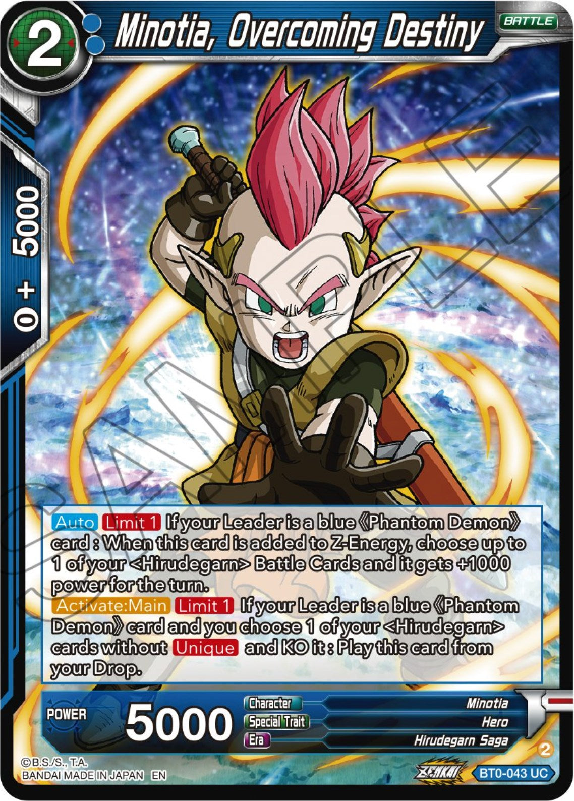 Minotia, Overcoming Destiny (BT24-043) [Beyond Generations] | The Time Vault CA