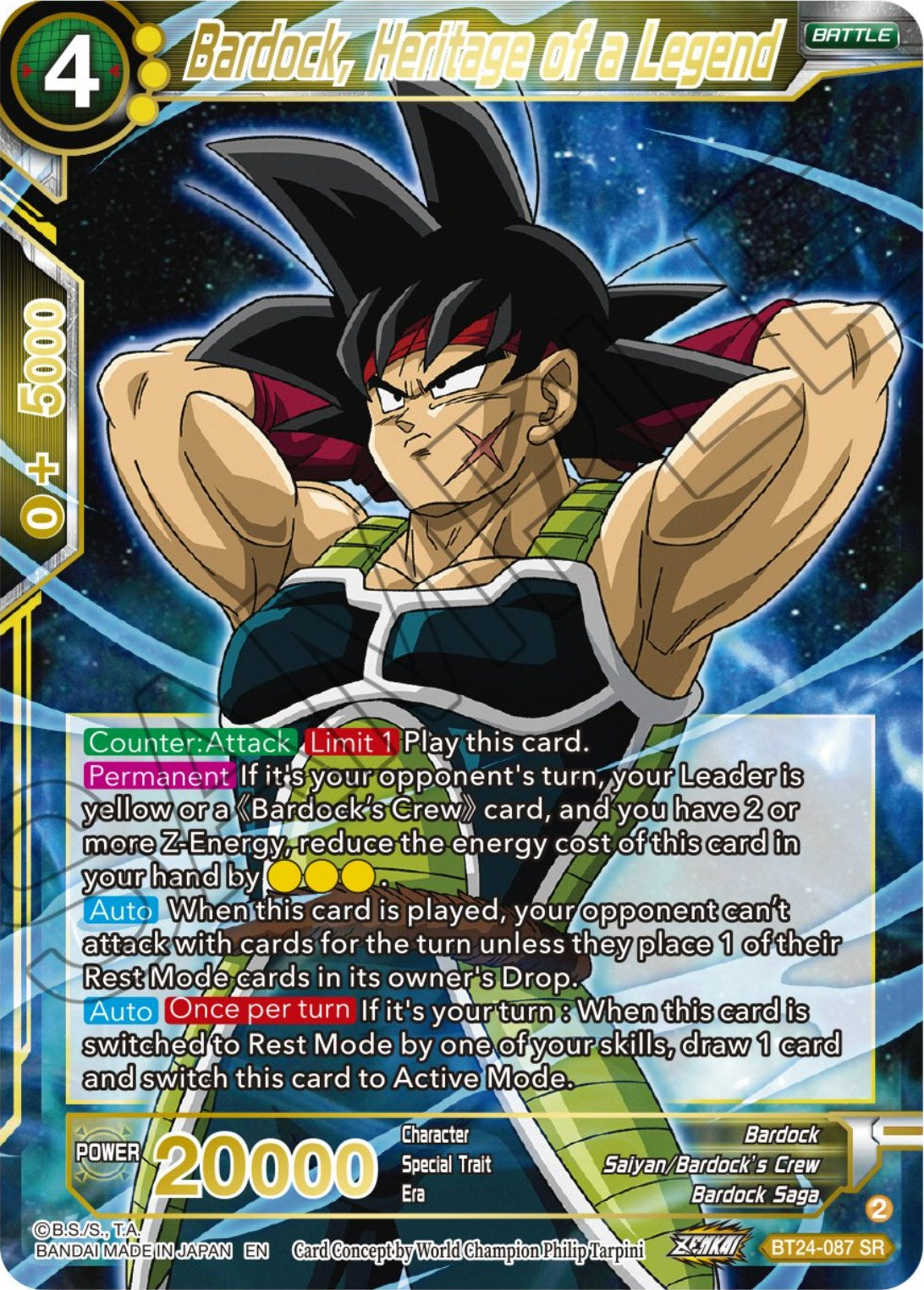Bardock, Heritage of a Legend (BT24-087) [Beyond Generations] | The Time Vault CA