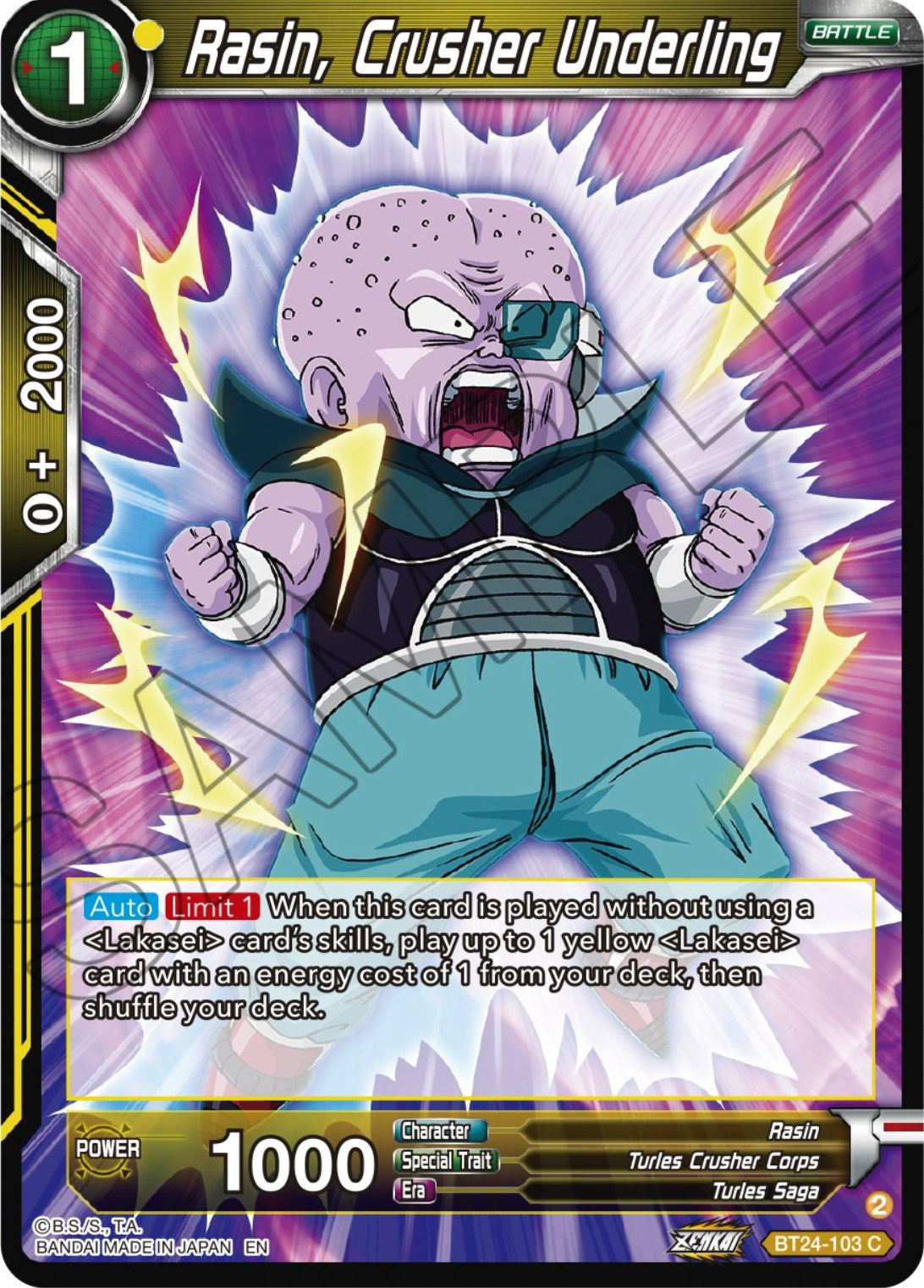 Rasin, Crusher Underling (BT24-103) [Beyond Generations] | The Time Vault CA