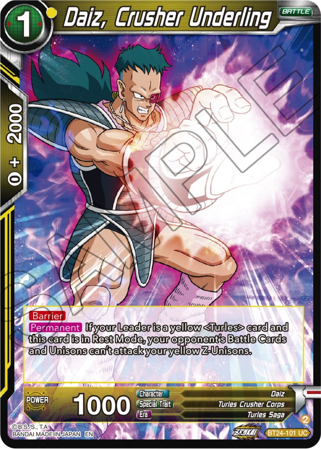 Daiz, Crusher Underling (BT24-101) [Beyond Generations] | The Time Vault CA