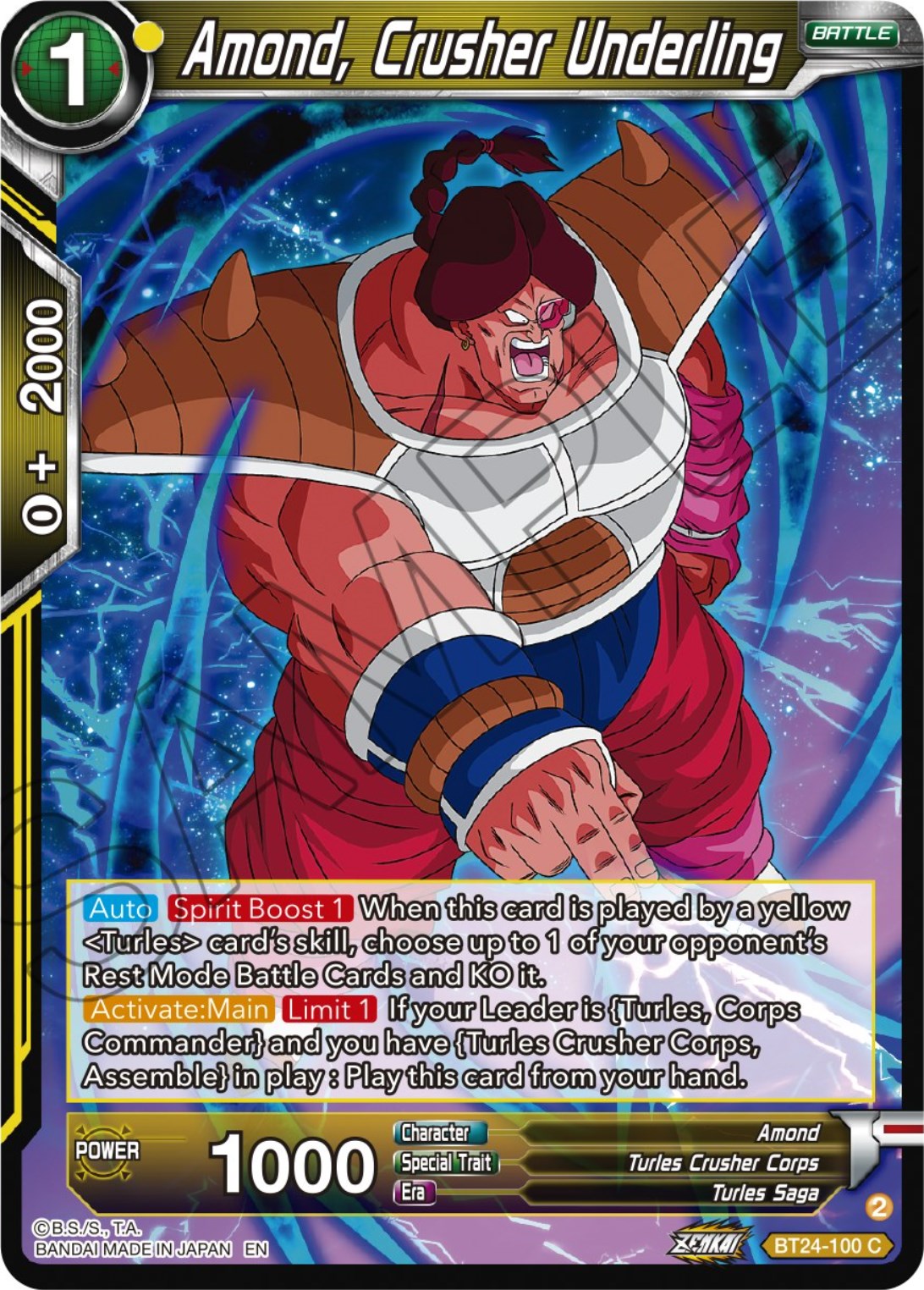 Amond, Crusher Underling (BT24-100) [Beyond Generations] | The Time Vault CA