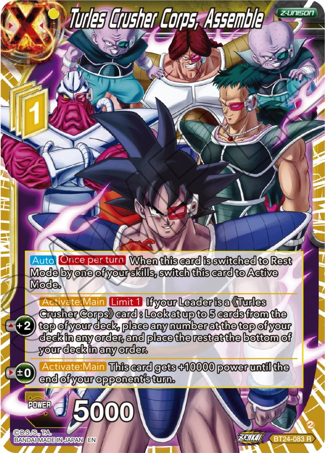Turles Crusher Corps, Assemble (BT24-083) [Beyond Generations] | The Time Vault CA