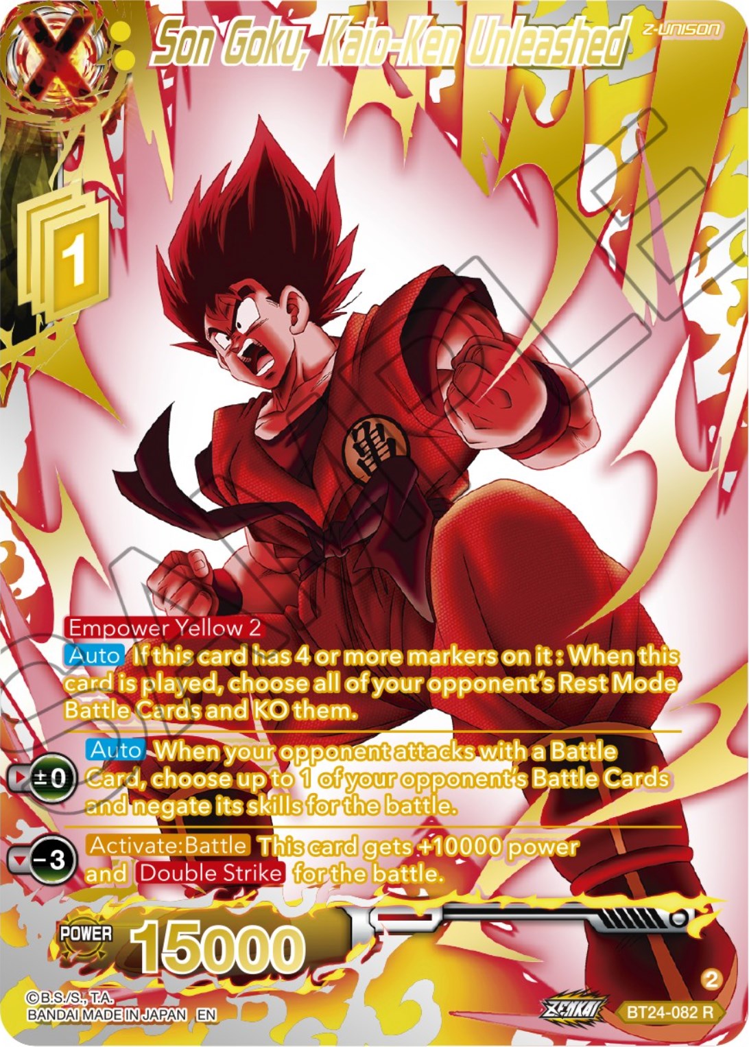 Son Goku, Kaio-Ken Unleashed (Collector Booster) (BT24-082) [Beyond Generations] | The Time Vault CA