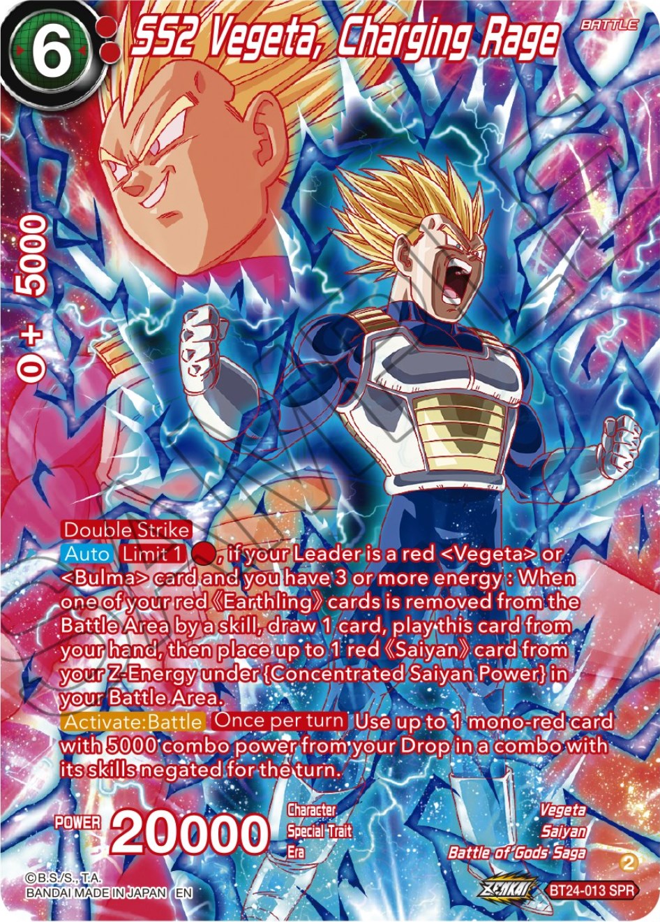 SS2 Vegeta, Charging Rage (SPR) (BT24-013) [Beyond Generations] | The Time Vault CA