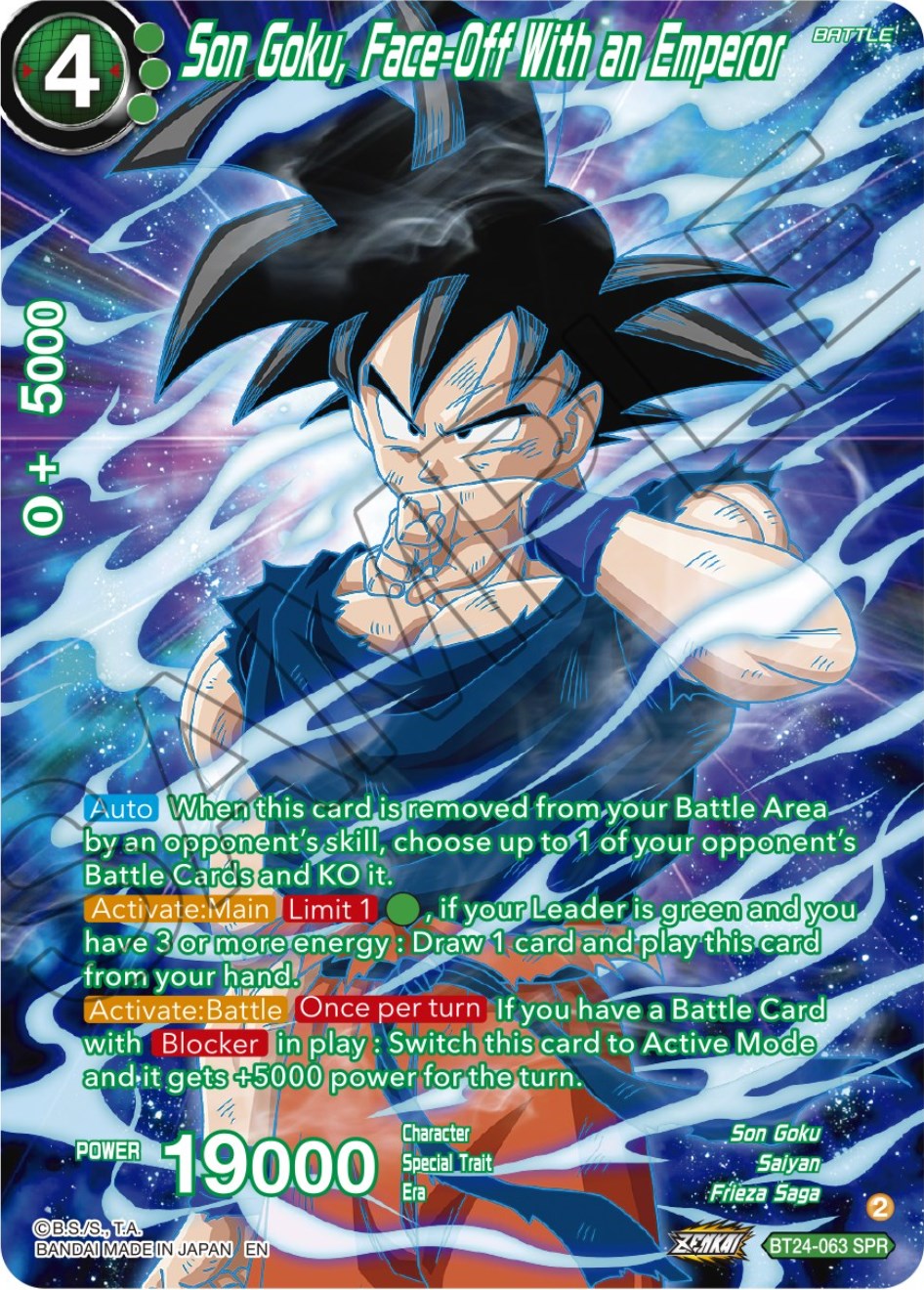 Son Goku, Face-Off With an Emperor (SPR) (BT24-063) [Beyond Generations] | The Time Vault CA