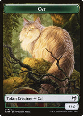 Human Warrior // Cat Double-Sided Token [Kaldheim Tokens] | The Time Vault CA