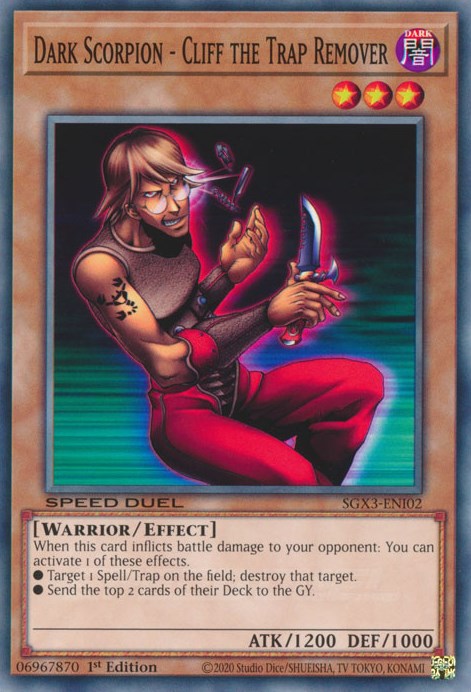 Dark Scorpion - Cliff the Trap Remover [SGX3-ENI02] Common | The Time Vault CA
