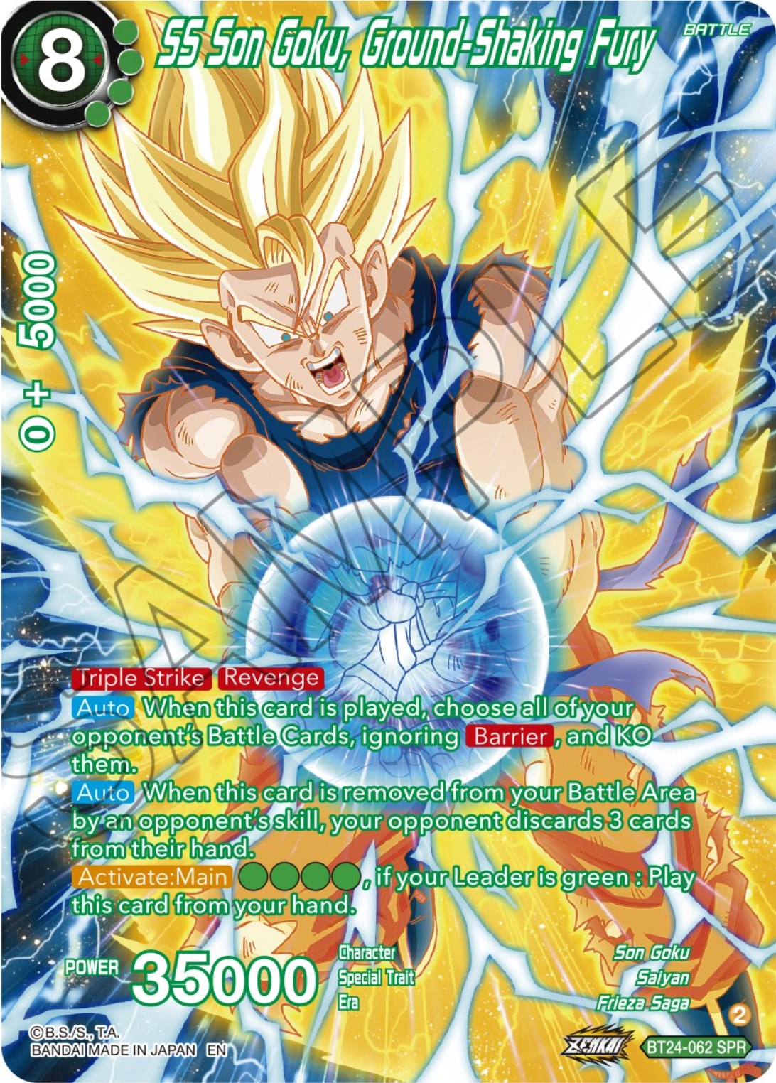 SS Son Goku, Ground-Shaking Fury (SPR) (BT24-062) [Beyond Generations] | The Time Vault CA