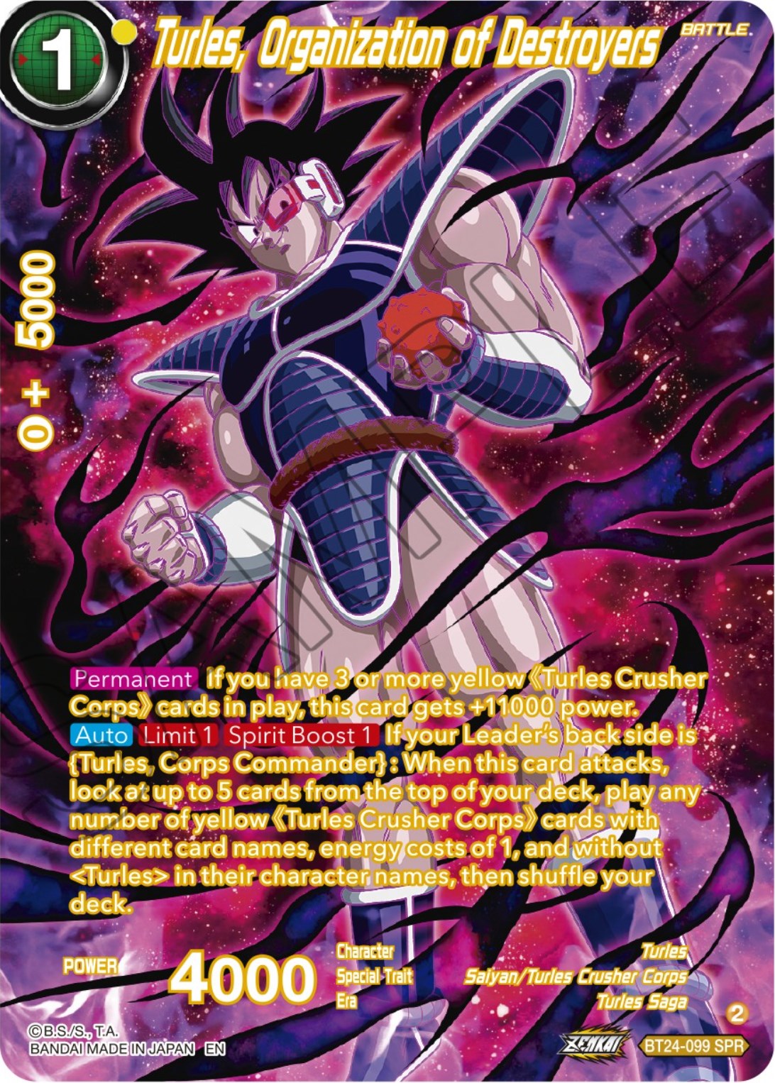 Turles, Organization of Destroyers (SPR) (BT24-099) [Beyond Generations] | The Time Vault CA