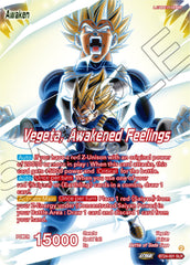 Vegeta // Vegeta, Awakened Feelings (SLR) (BT24-001) [Beyond Generations] | The Time Vault CA