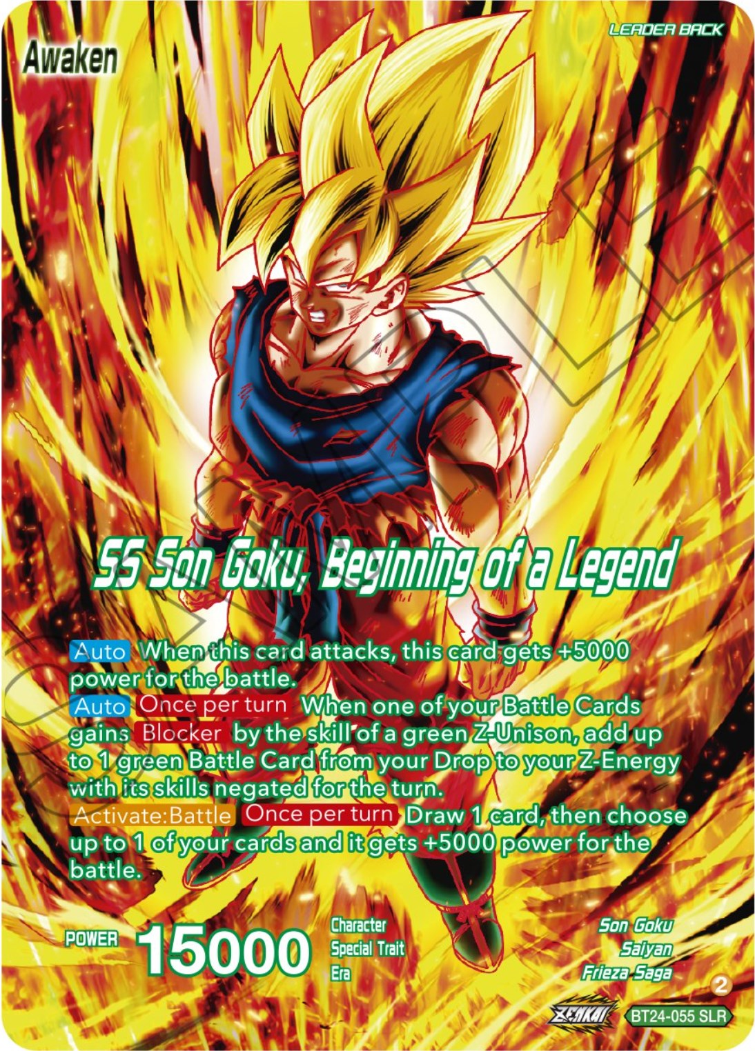 Son Goku // SS Son Goku, Beginning of a Legend (SLR) (BT24-055) [Beyond Generations] | The Time Vault CA