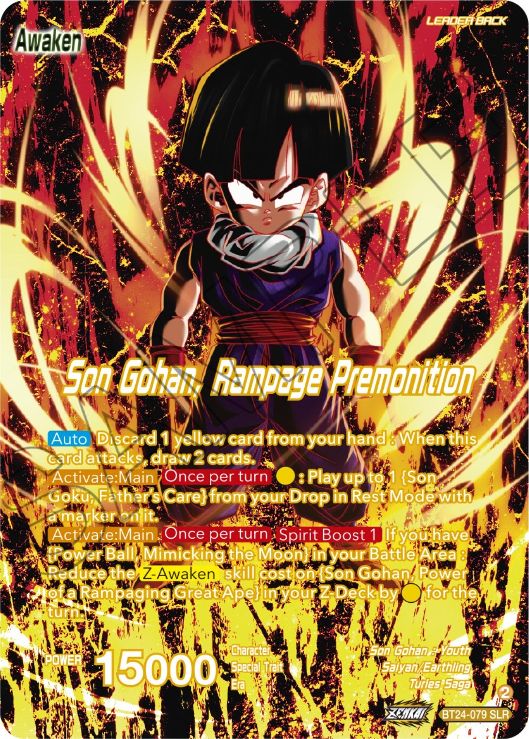 Son Gohan // Son Gohan, Rampage Premonition (SLR) (BT24-079) [Beyond Generations] | The Time Vault CA