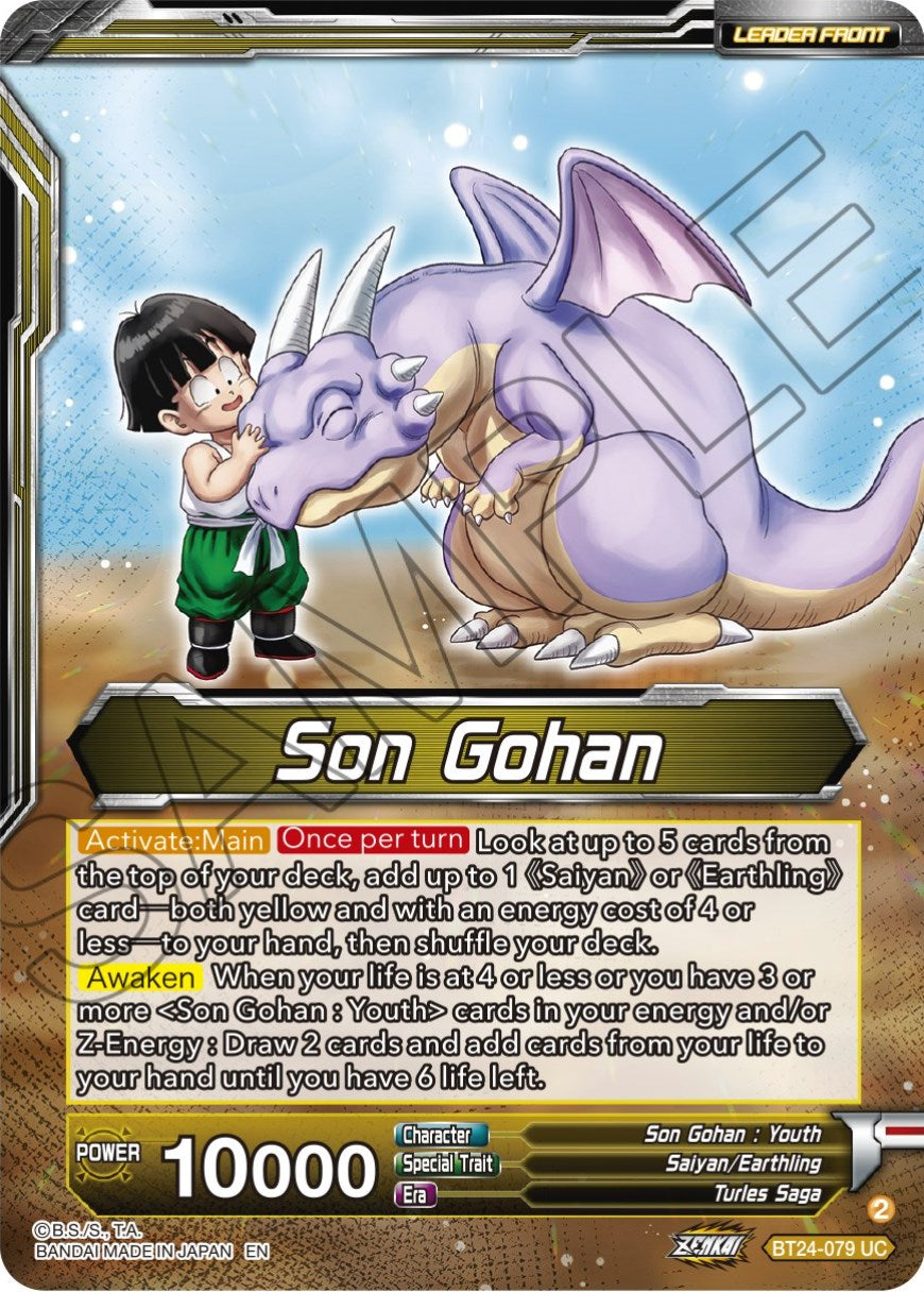 Son Gohan // Son Gohan, Rampage Premonition (SLR) (BT24-079) [Beyond Generations] | The Time Vault CA