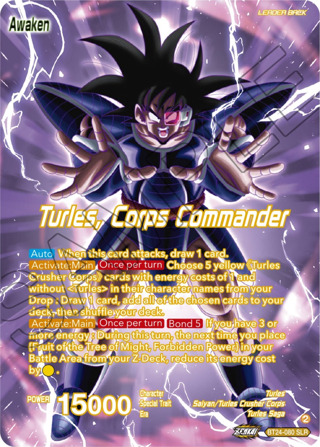 Turles // Turles, Corps Commander (SLR) (BT24-080) [Beyond Generations] | The Time Vault CA