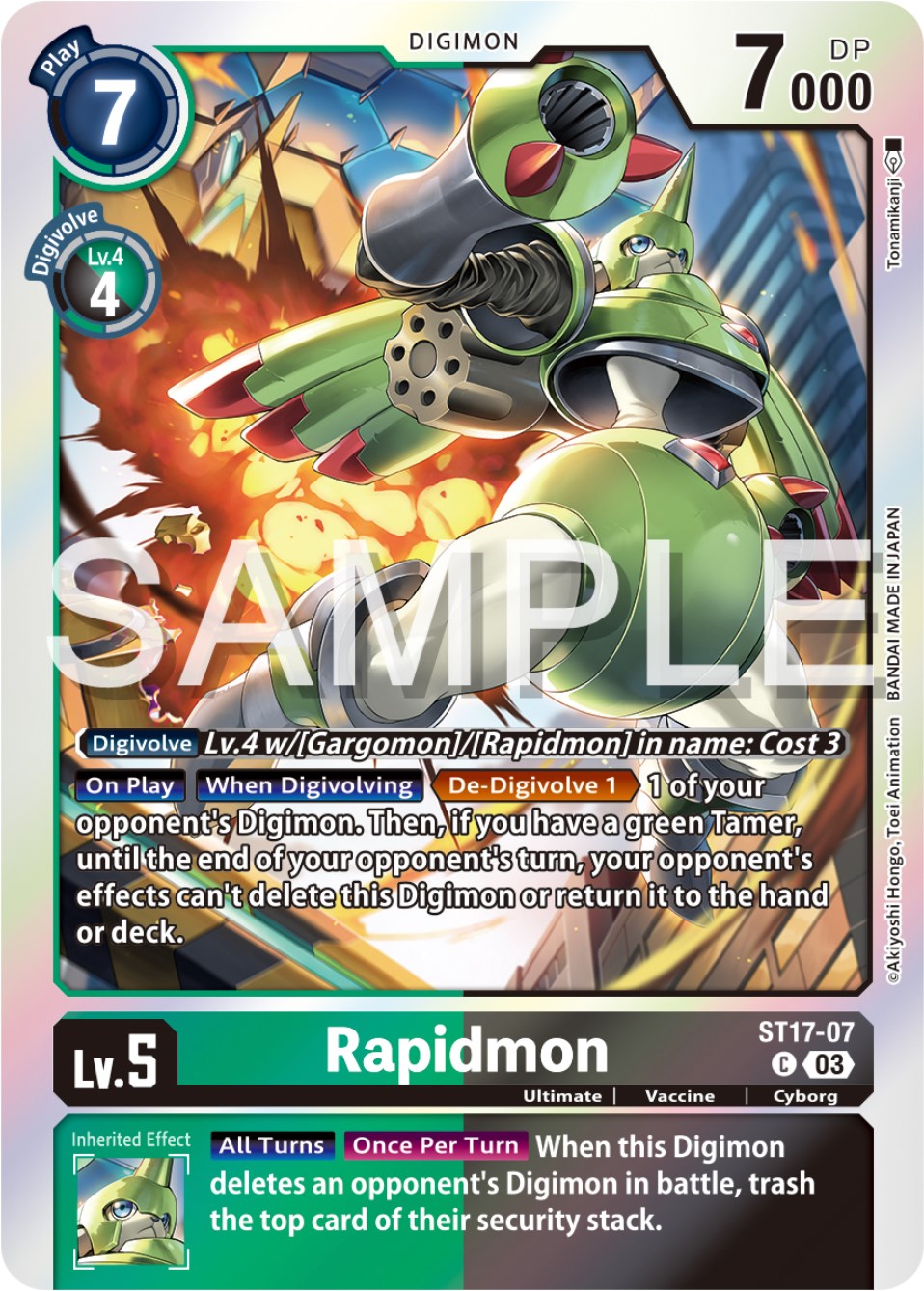 Rapidmon [ST17-07] [Starter Deck: Double Typhoon Advanced Deck Set] | The Time Vault CA