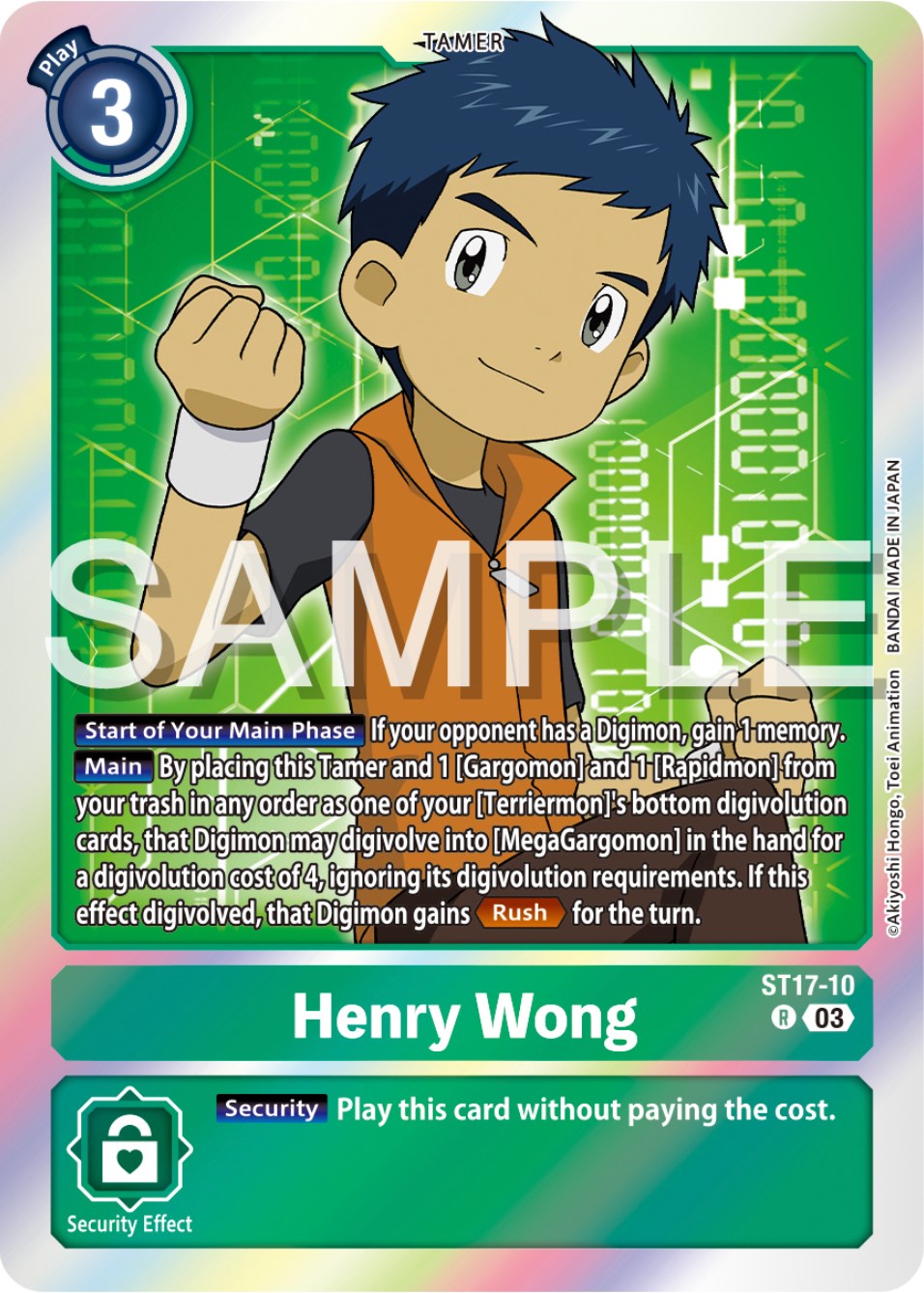 Henry Wong [ST17-10] [Starter Deck: Double Typhoon Advanced Deck Set] | The Time Vault CA