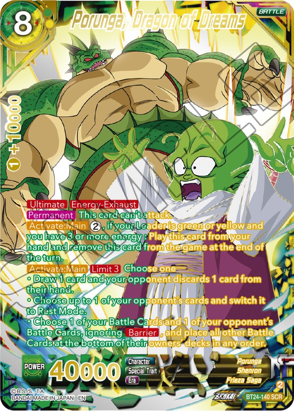 Porunga, Dragon of Dreams (Collector Booster) (BT24-140) [Beyond Generations] | The Time Vault CA