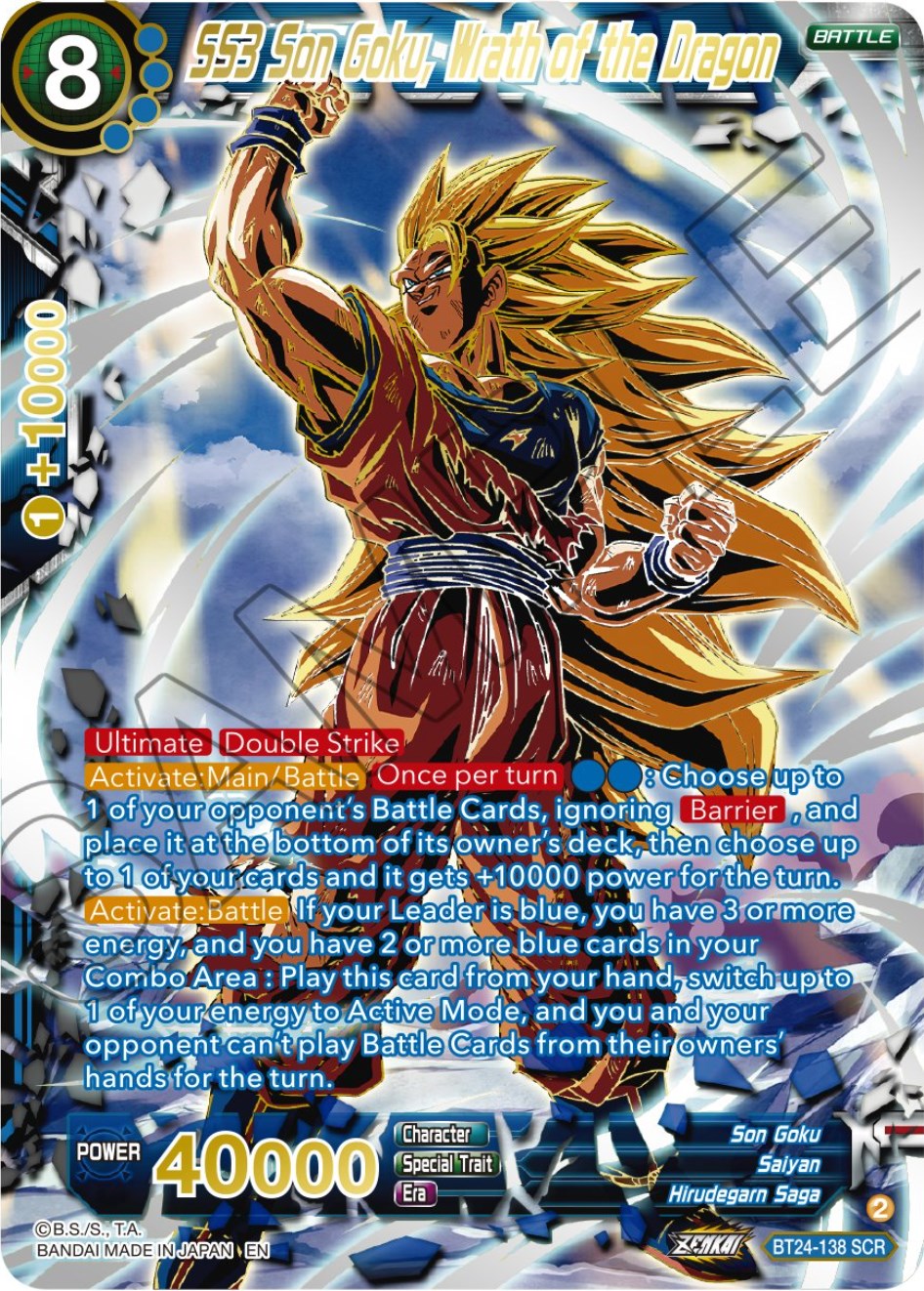 SS3 Son Goku, Wrath of the Dragon (Collector Booster) (BT24-138) [Beyond Generations] | The Time Vault CA