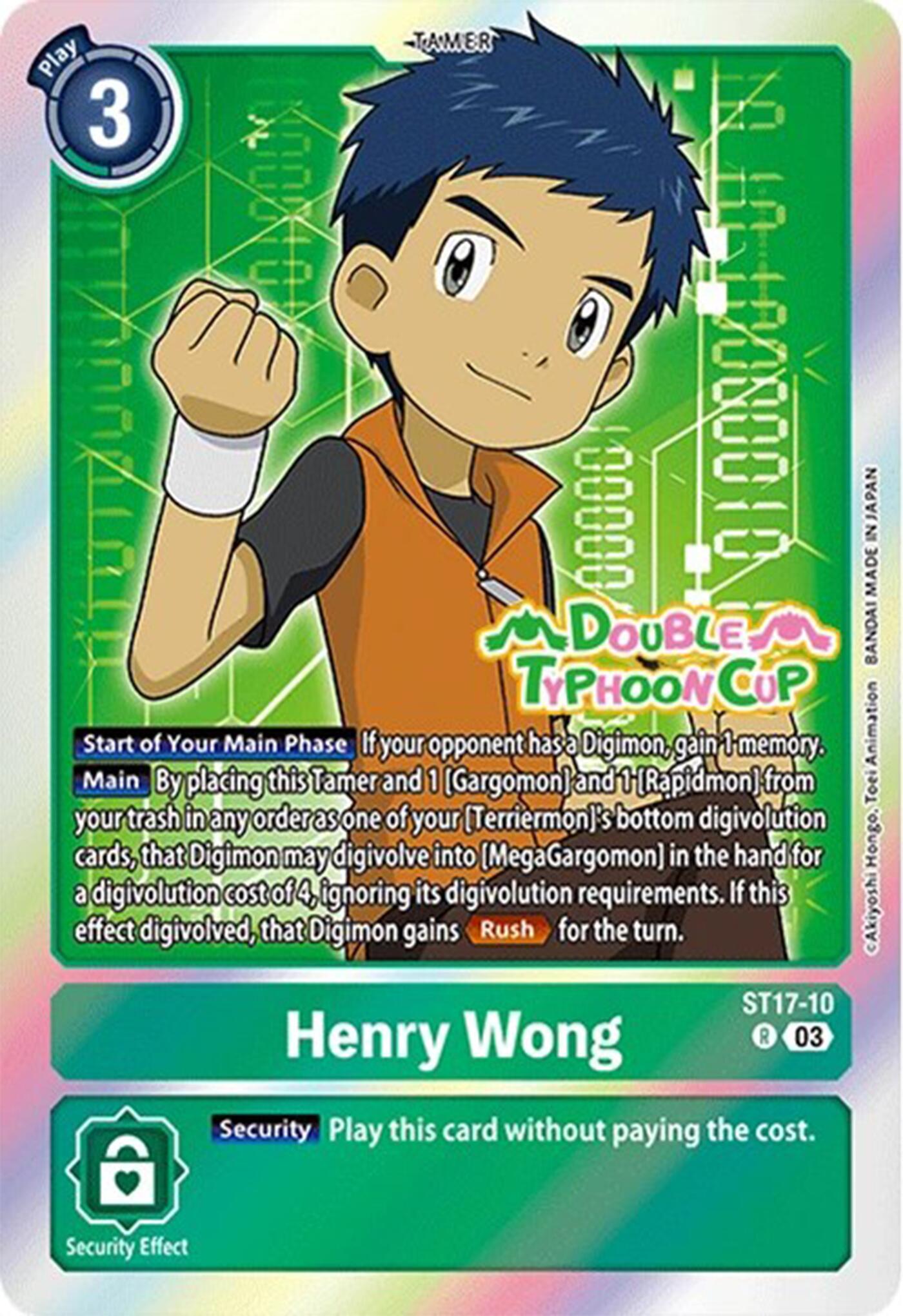 Henry Wong [ST17-10] [Starter Deck: Double Typhoon Advanced Deck Set Pre-Release Cards] | The Time Vault CA