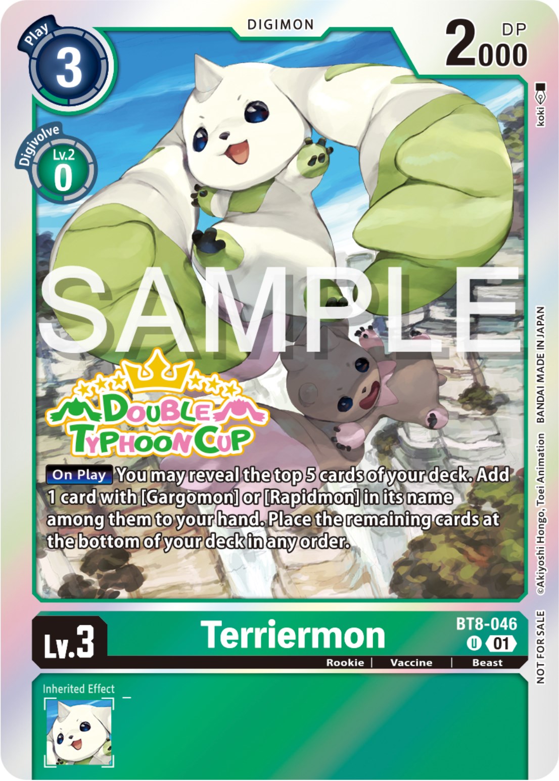 Terriermon [BT8-046] (Double Typhoon Cup Winner) [New Awakening] | The Time Vault CA