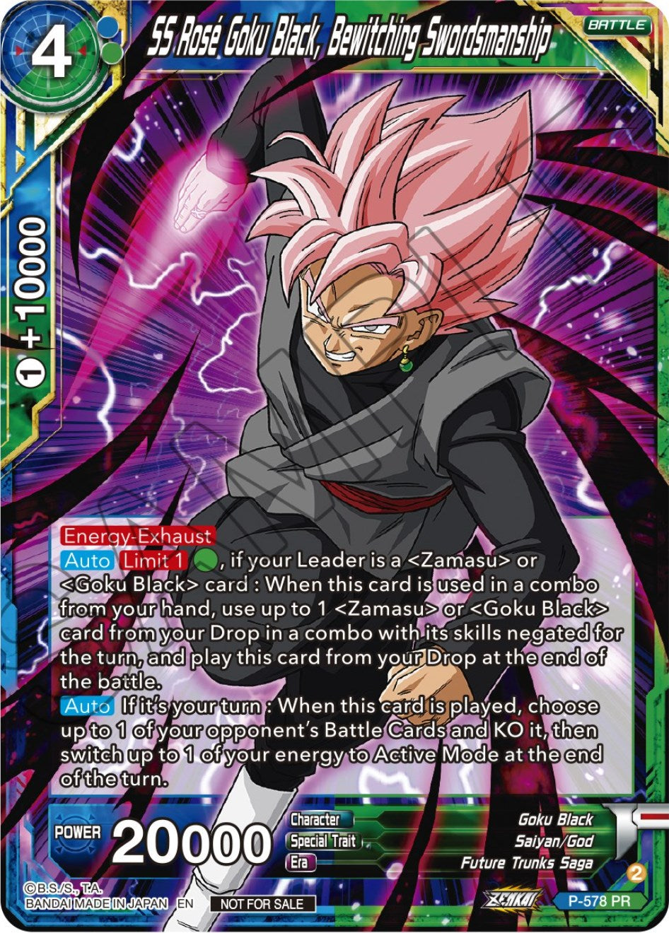SS Rose Goku Black, Bewitching Swordsmanship (Zenkai Series Tournament Pack Vol.7) (P-578) [Tournament Promotion Cards] | The Time Vault CA