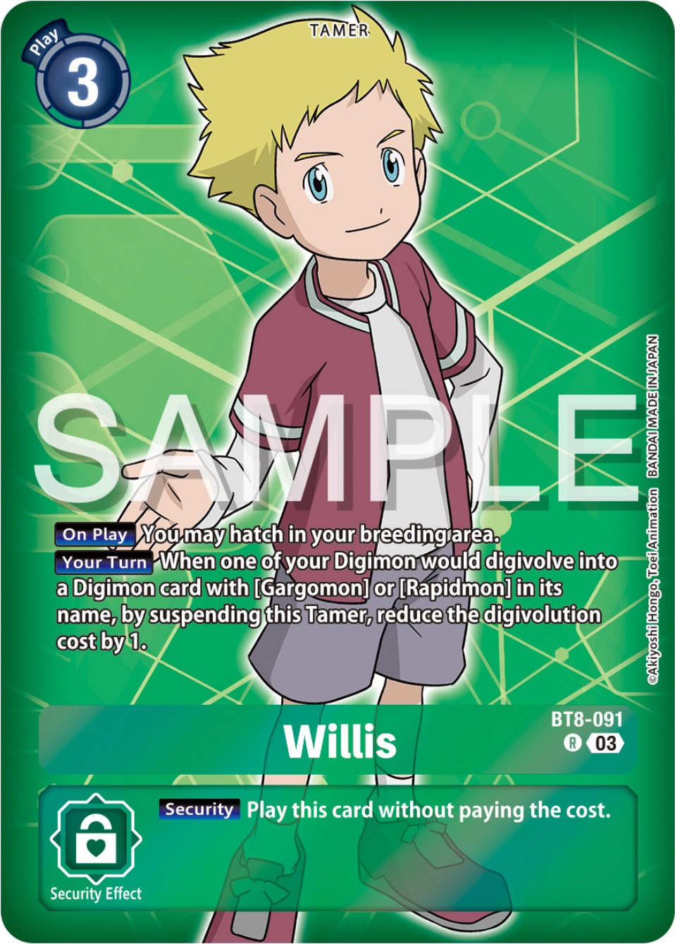 Willis [BT8-091] (Reprint) [Starter Deck: Double Typhoon Advanced Deck Set] | The Time Vault CA