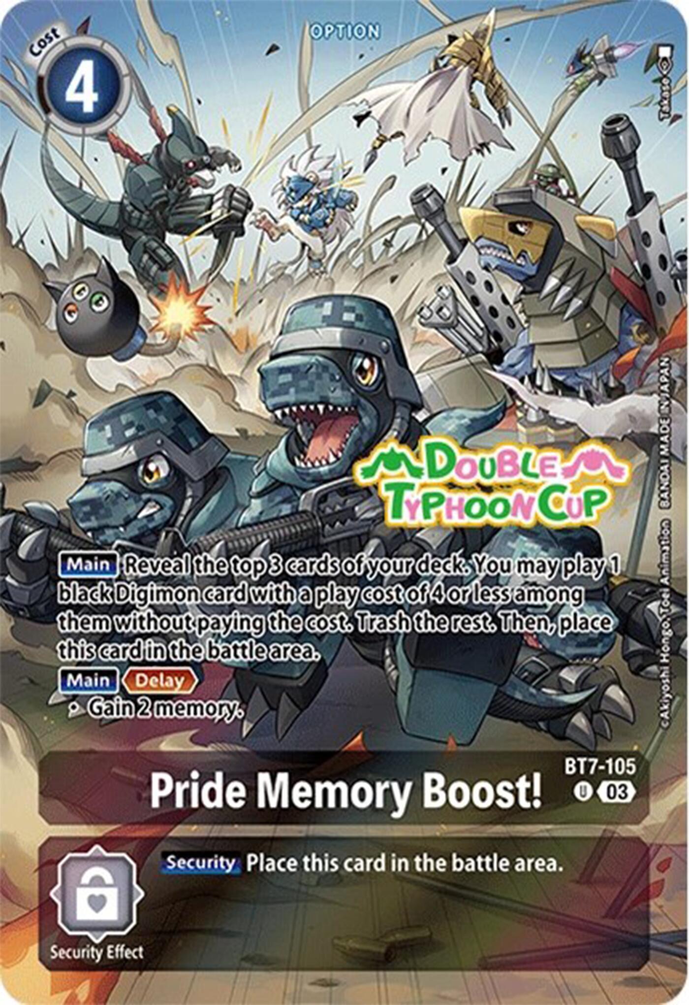 Pride Memory Boost! [BT7-105] (Bonus Pack) [Starter Deck: Double Typhoon Advanced Deck Set Pre-Release Cards] | The Time Vault CA