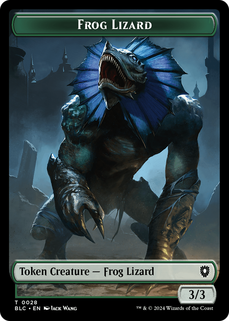 Storm Crow // Frog Lizard Double-Sided Token [Bloomburrow Commander Tokens] | The Time Vault CA