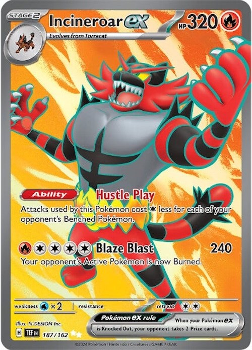 Incineroar ex (187/162) [Scarlet & Violet: Temporal Forces] | The Time Vault CA