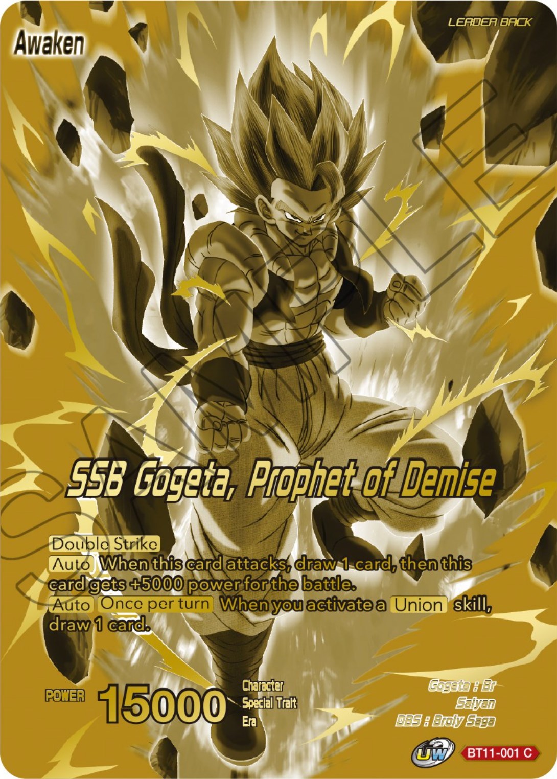 Gogeta // SSB Gogeta, Prophet of Demise (Championship Golden Card 2024 Vol.1) (BT11-001) [Tournament Promotion Cards] | The Time Vault CA