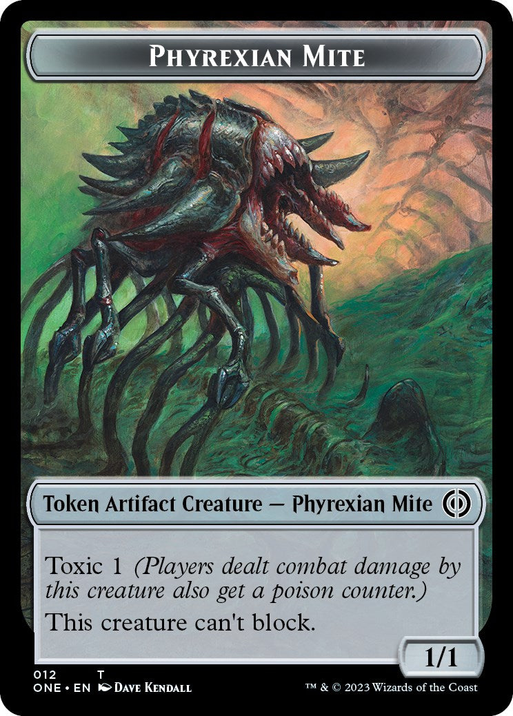 Phyrexian Mite (012) // Phyrexian Beast Double-Sided Token [Phyrexia: All Will Be One Tokens] | The Time Vault CA