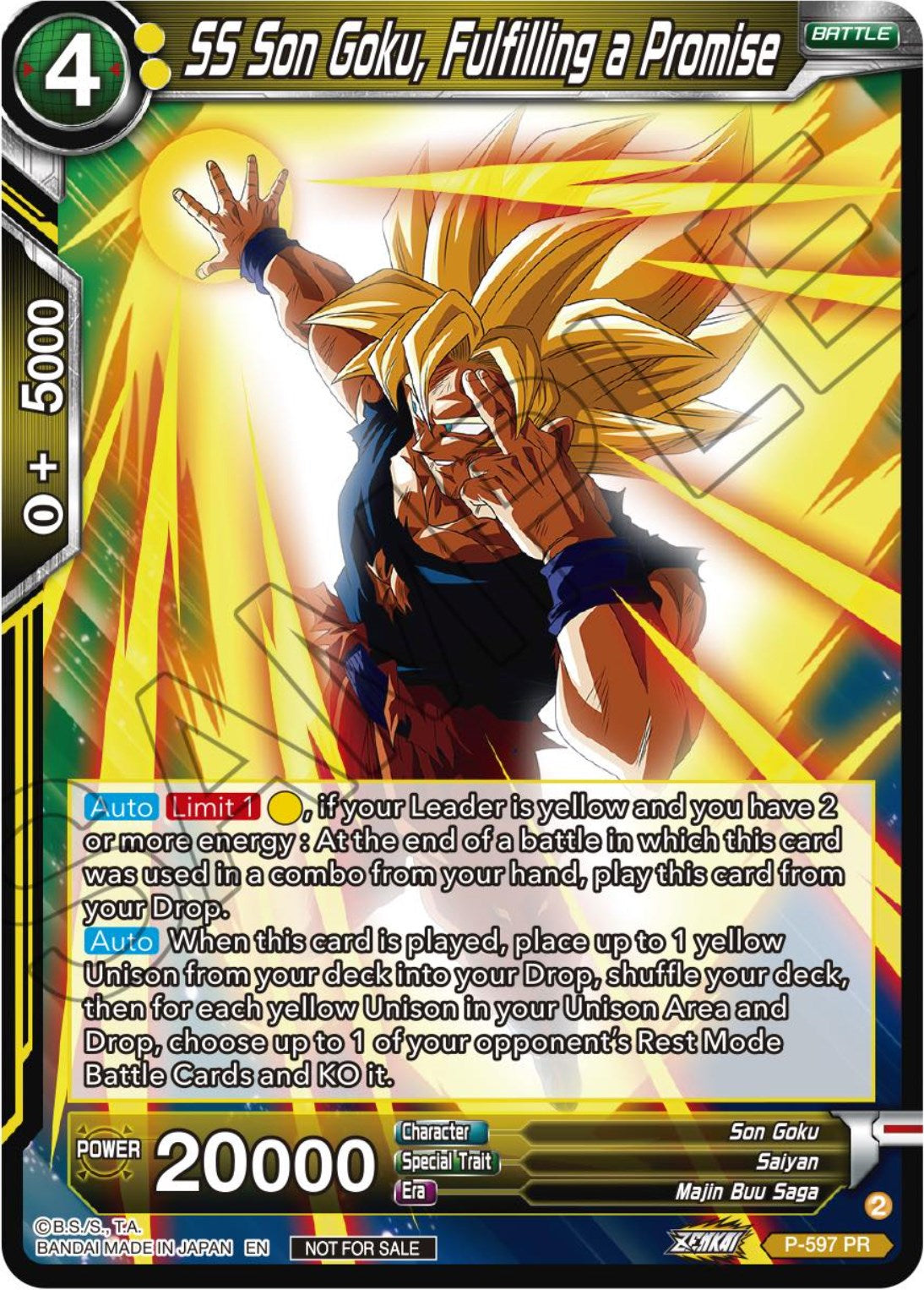 SS Son Goku, Fulfilling a Promise (Deluxe Pack 2024 Vol.1) (P-597) [Promotion Cards] | The Time Vault CA