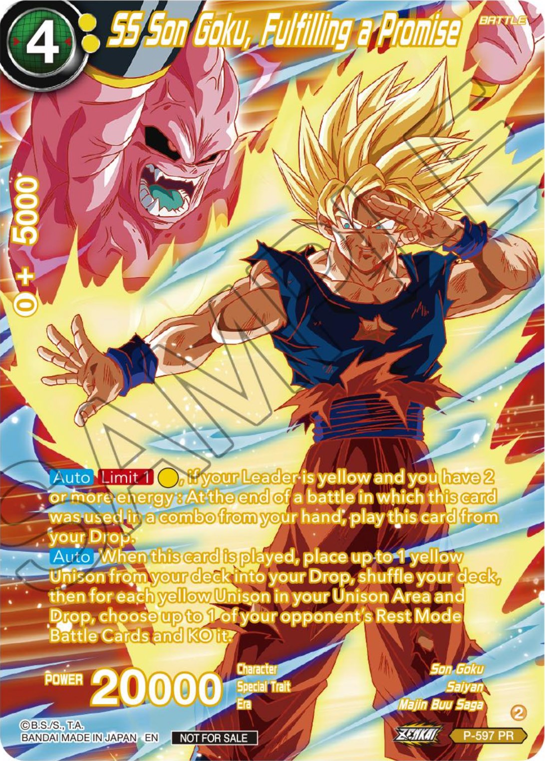 SS Son Goku, Fulfilling a Promise (Alternate Art) (Deluxe Pack 2024 Vol.1) (P-597) [Promotion Cards] | The Time Vault CA