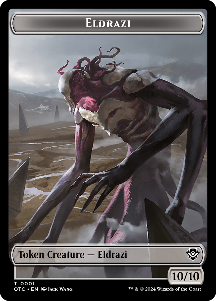 Eldrazi // Clue Double-Sided Token [Outlaws of Thunder Junction Commander Tokens] | The Time Vault CA