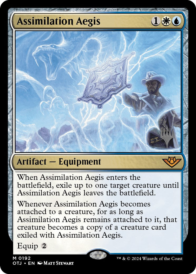 Assimilation Aegis (Promo Pack) [Outlaws of Thunder Junction Promos] | The Time Vault CA