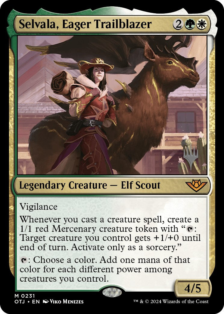 Selvala, Eager Trailblazer (Promo Pack) [Outlaws of Thunder Junction Promos] | The Time Vault CA