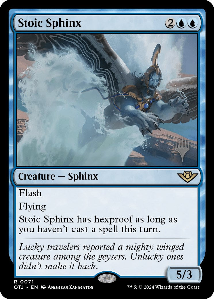 Stoic Sphinx (Promo Pack) [Outlaws of Thunder Junction Promos] | The Time Vault CA