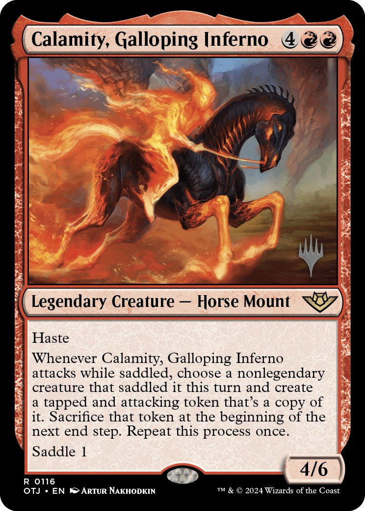 Calamity, Galloping Inferno (Promo Pack) [Outlaws of Thunder Junction Promos] | The Time Vault CA