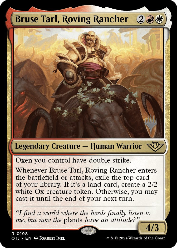 Bruse Tarl, Roving Rancher (Promo Pack) [Outlaws of Thunder Junction Promos] | The Time Vault CA