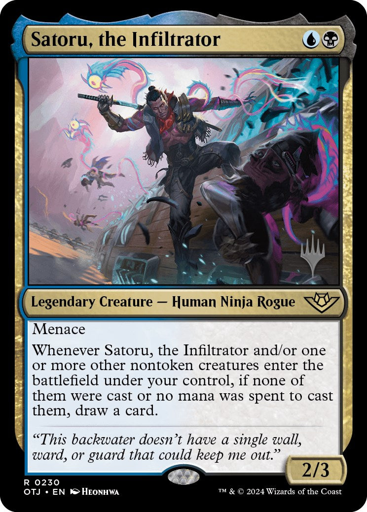 Satoru, the Infiltrator (Promo Pack) [Outlaws of Thunder Junction Promos] | The Time Vault CA