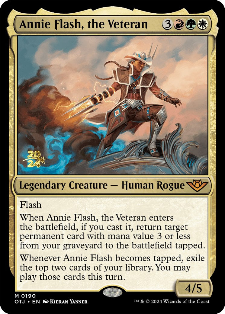 Annie Flash, the Veteran [Outlaws of Thunder Junction Prerelease Promos] | The Time Vault CA