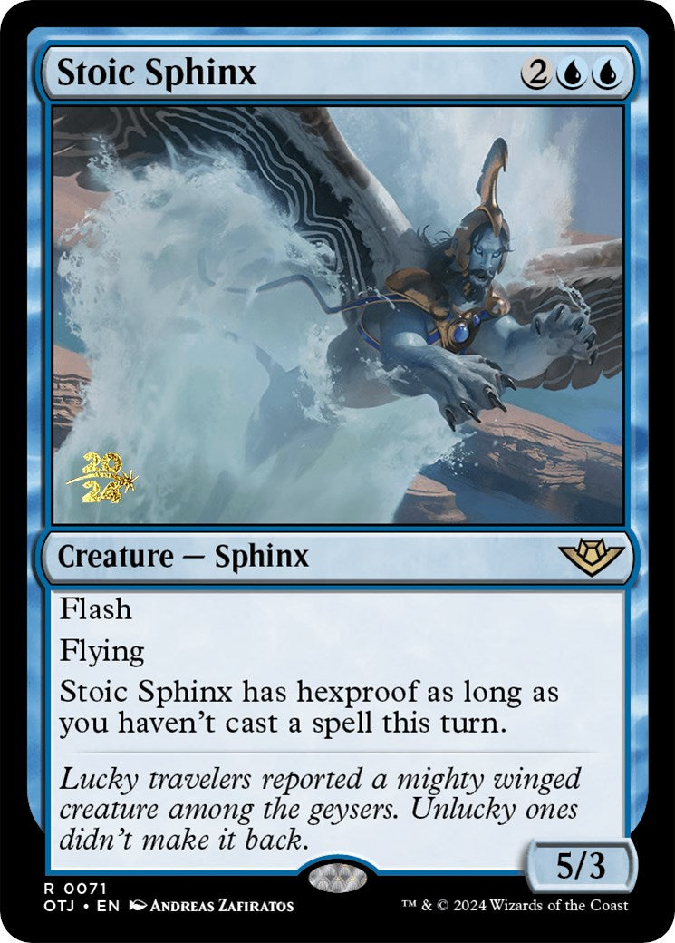 Stoic Sphinx [Outlaws of Thunder Junction Prerelease Promos] | The Time Vault CA