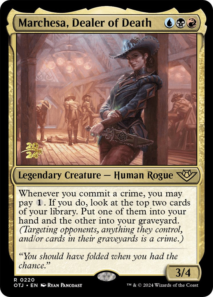 Marchesa, Dealer of Death [Outlaws of Thunder Junction Prerelease Promos] | The Time Vault CA