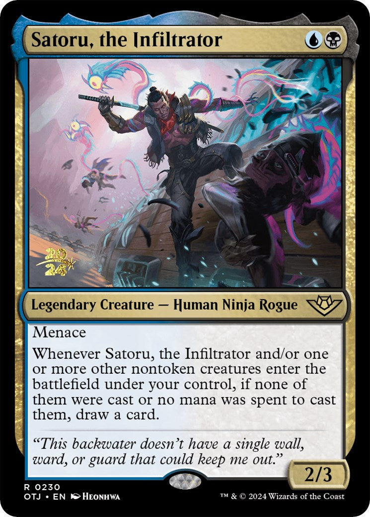 Satoru, the Infiltrator [Outlaws of Thunder Junction Prerelease Promos] | The Time Vault CA