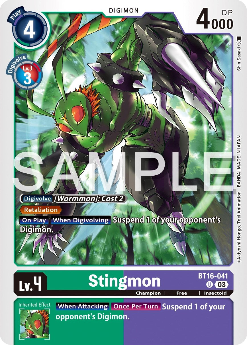 Stingmon [BT16-041] [Beginning Observer] | The Time Vault CA