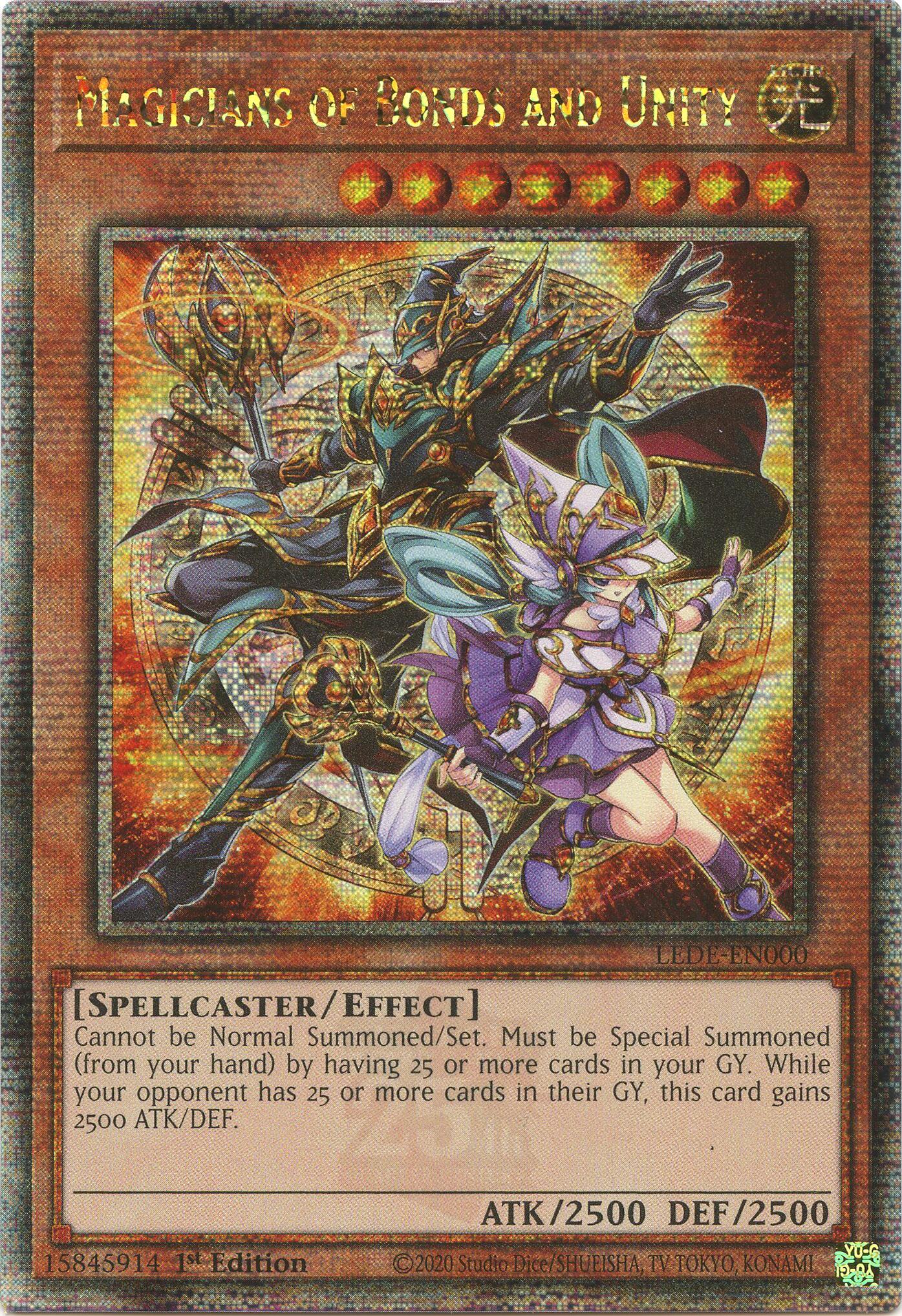 Magicians of Bonds and Unity [LEDE-EN000] Quarter Century Secret Rare | The Time Vault CA